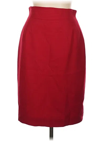 Pre-owned Unbranded Wool Skirt In Red