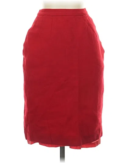 Pre-owned Unbranded Wool Skirt In Red
