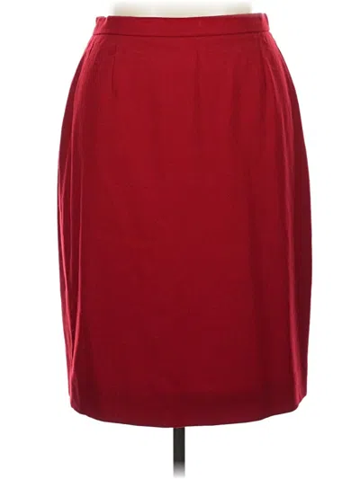 Pre-owned Unbranded Wool Skirt In Red