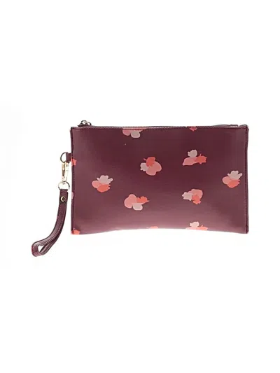 Pre-owned Unbranded Wristlet In Burgundy