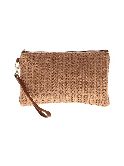 Pre-owned Unbranded Wristlet In Tan