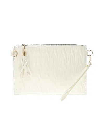Pre-owned Unbranded Wristlet In White