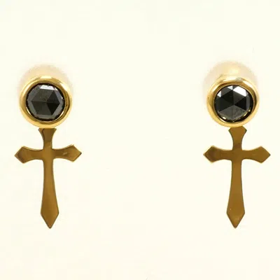 Pre-owned Unbranded Yellow Gold Yellow Gold (18k) Stud Earrings () In Multi