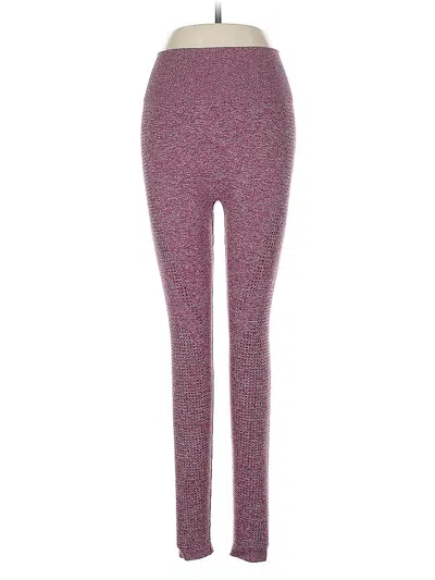 Pre-owned Unbranded Yoga Pants In Burgundy