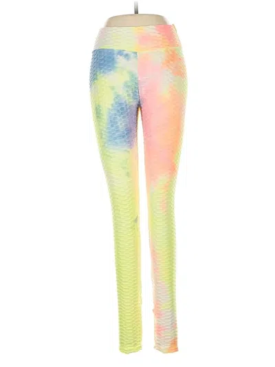 Pre-owned Unbranded Yoga Pants In Yellow