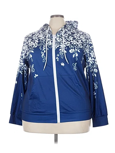 Pre-owned Unbranded Zip Up Hoodie In Blue