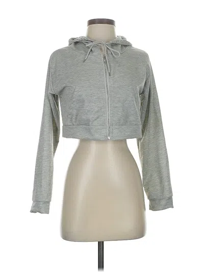 Pre-owned Unbranded Zip Up Hoodie In Gray