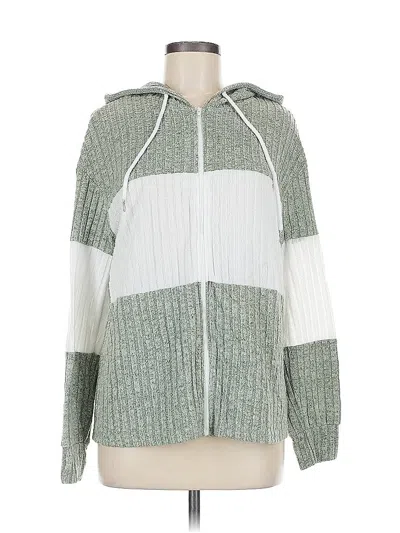 Pre-owned Unbranded Zip Up Hoodie In Green