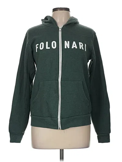 Pre-owned Unbranded Zip Up Hoodie In Green