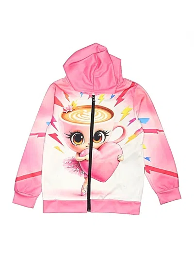 Pre-owned Unbranded Kids' Zip Up Hoodie In Pink