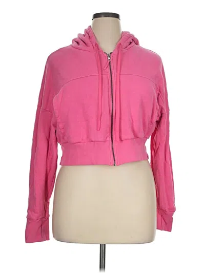 Pre-owned Unbranded Zip Up Hoodie In Pink