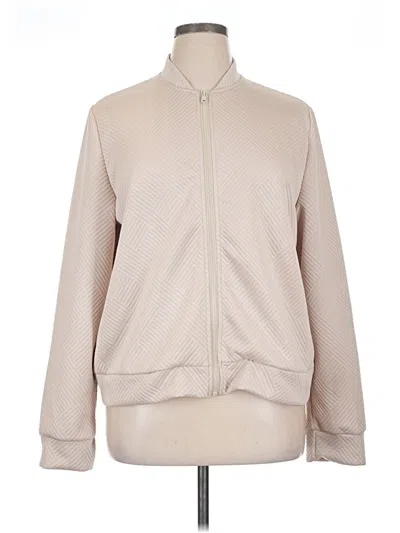 Pre-owned Unbranded Zip Up Hoodie In Tan