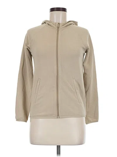 Pre-owned Unbranded Zip Up Hoodie In Tan