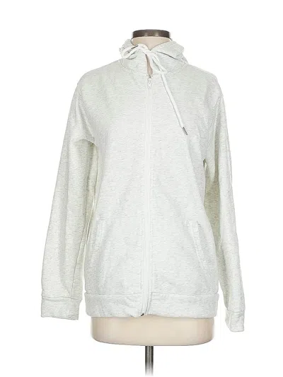 Pre-owned Unbranded Zip Up Hoodie In White