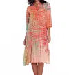 Unbreak.it Mary Watercolor Shirtdress In Pink Multi In Multi