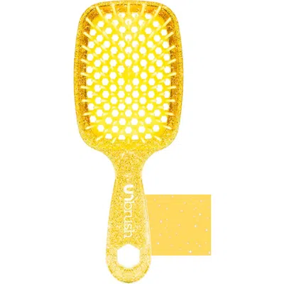 Unbrush Detangling Hair Brush Pastel Collection In Glitter/amber Yellow