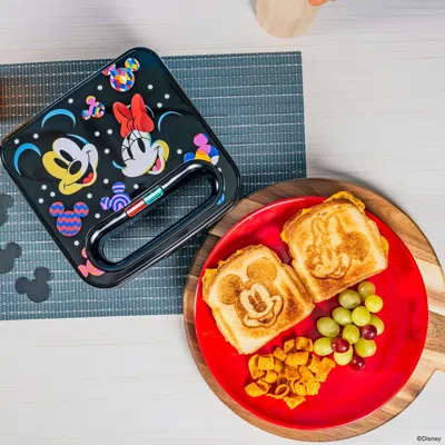Uncanny Brands Disney Mickey Mouse And Minnie Mouse Sandwich Maker In Multi