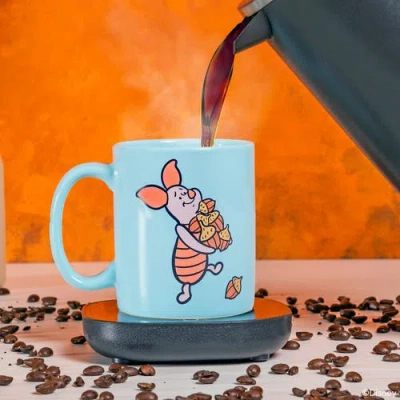 Uncanny Brands Disney Piglet Mug Warmer With Mug In Blue