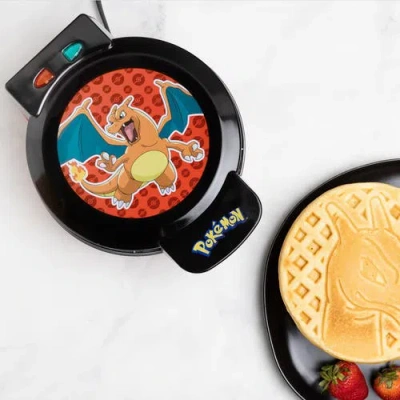 Uncanny Brands Pokemon Charizard Round Waffle Maker In Black