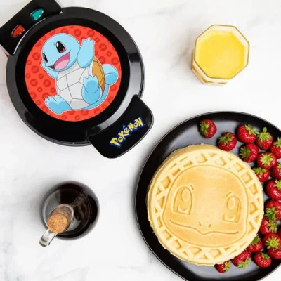 Uncanny Brands Pokemon Squirtle Round Waffle Maker In Black