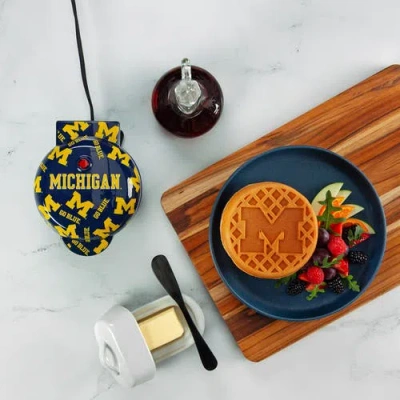 Uncanny Brands University Of Michigan Mini Waffle Maker In Blue