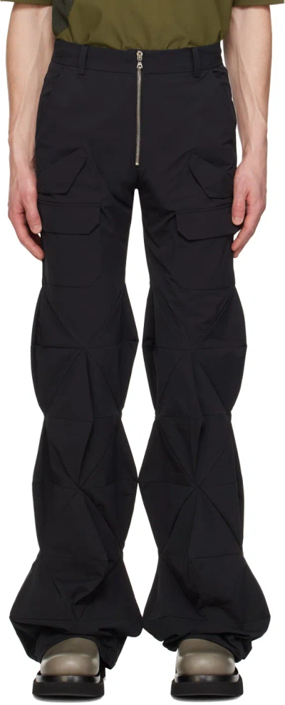 Uncertain Factor Black 3d Cargo Pants