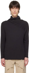 Uncertain Factor Black Dustman Explores Long Sleeve T-shirt In Black