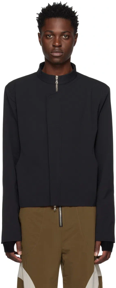 Uncertain Factor Black Waist Cutout Jacket