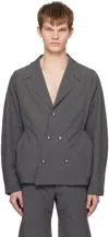 Uncertain Factor Gray Voyager Blazer In Grey