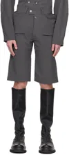 Uncertain Factor Gray Wilderness Exploration Shorts In Grey