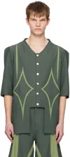 Uncertain Factor Green Interstellar Ω Shirt In Leaf