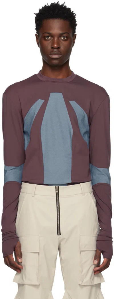 Uncertain Factor Purple Planet Voyager Long Sleeve T-shirt In Violet