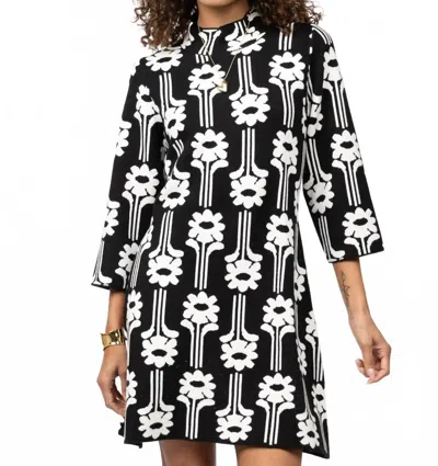 Uncle Frank Flower Power Knit Dress In Black