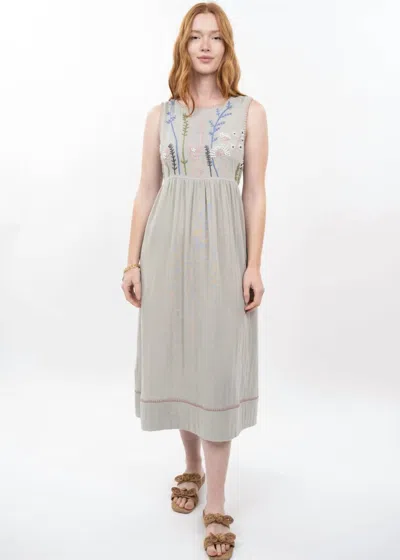 Uncle Frank Growing Flowers Dress In Grey In Multi