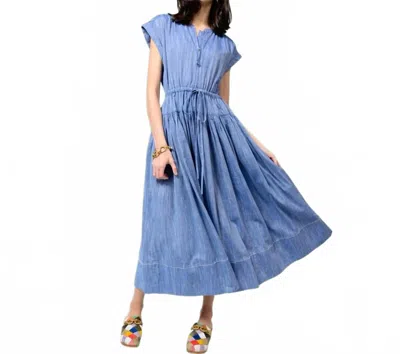 Uncle Frank Luna Chambray Dress In Blue