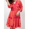Uncle Frank Many Medallions Dress In Tangerine In Multi