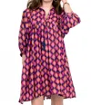 Uncle Frank Modern Scene Dress In Multi In Pink