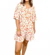 Uncle Frank Pleated Hem Romper In Coral In Orange