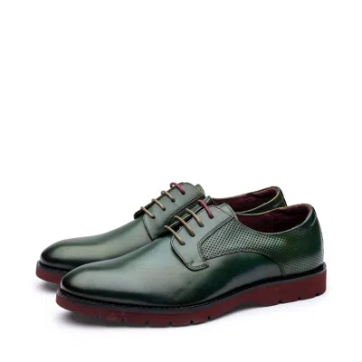 Uncle Paul Men's Mart Green Calf Leather Shoe