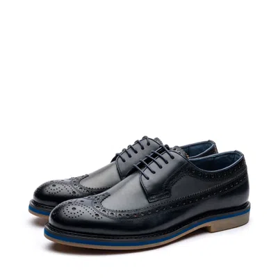Uncle Paul Men's Ruuben Navy Petrol Calf Leather Shoe