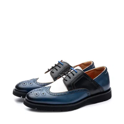 Uncle Paul Women's Erika Navy Black White Leather Shoe