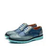 Uncle Paul Women's Frida Blue And Green Leather Upper Shoe