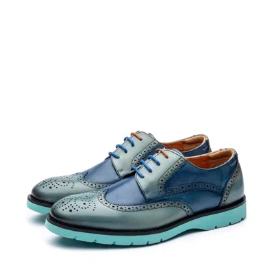Uncle Paul Women's Frida Blue And Green Leather Upper Shoe