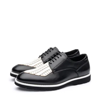 Uncle Paul Women's Helmi Black And White Leather Shoe