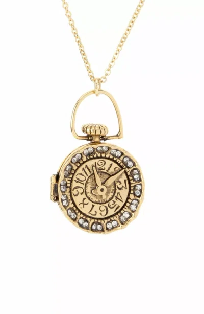 Uncommon Goods 1111 Locket In Gold With Crystals