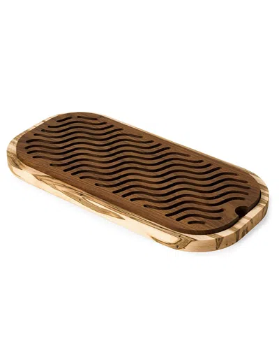 Uncommon Goods Artisan Bread Board With Crumb Tray In Multi