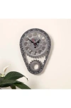 Uncommon Goods Auto Timing Chain And Gears Wall Clock In Silver