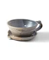 Uncommon Goods Berry Buddy Stoneware Strainer In Gray