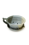 Uncommon Goods Berry Buddy Stoneware Strainer In Gray/blue