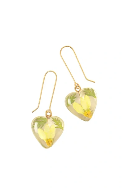 Uncommon Goods Birth Month Flower Heart Earrings